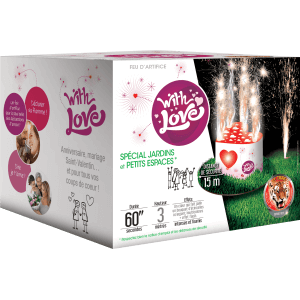 With Love – Artifice en Forme de Cœur Étincelles Multicolores F2 - La Boutique De L'artificier