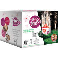 With Love – Artifice en Forme de Cœur Étincelles Multicolores F2 - La Boutique De L'artificier