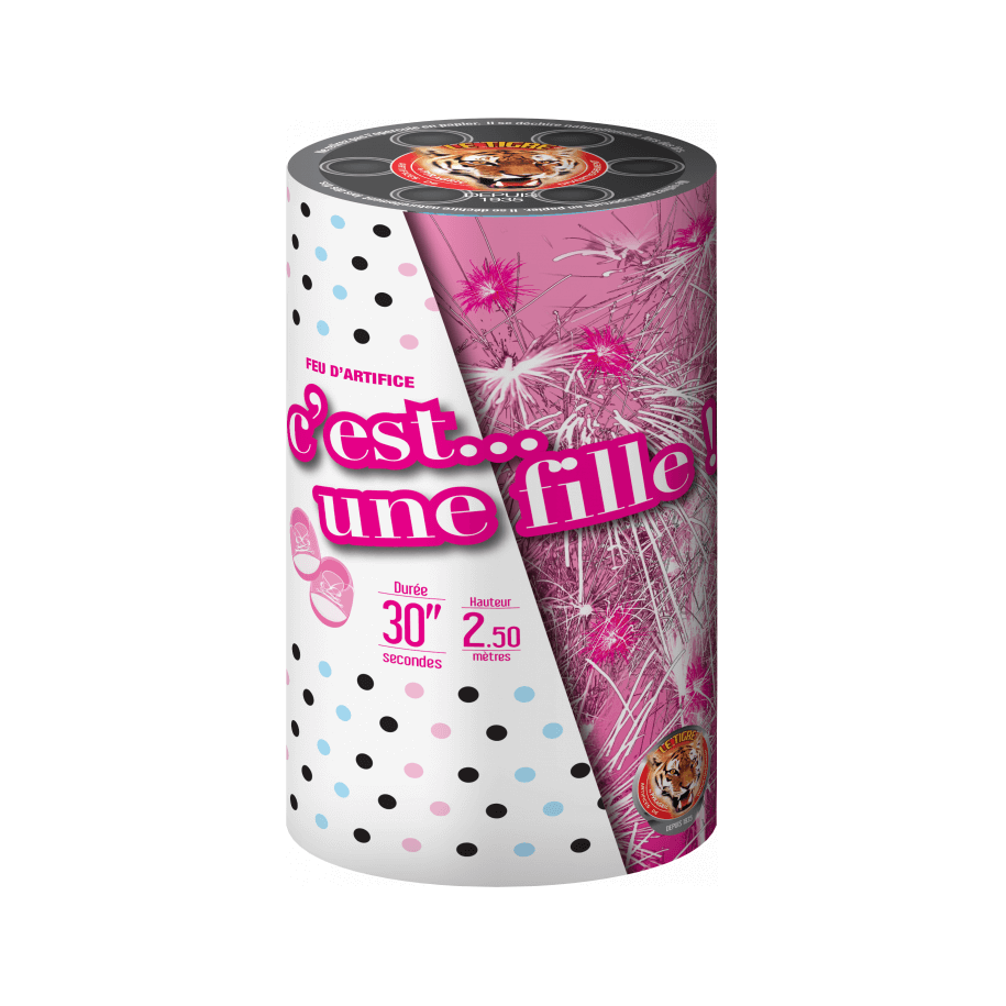 Baby Shower Rose – Fontaine de Révélation Sexe Bébé Fille F2 - La Boutique De L'artificier