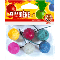 6 Boules Fumigènes Assorties – Sachet Couleurs Variées T1 - La Boutique De L'artificier