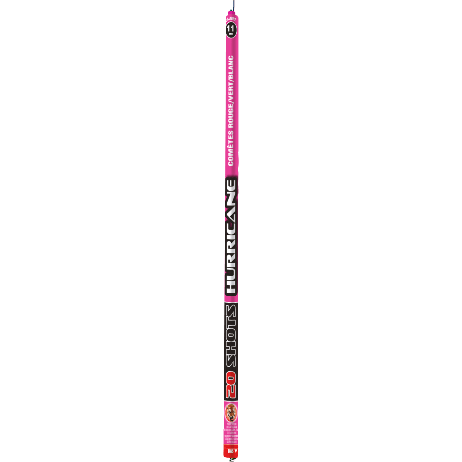 Hurricane – Lot de 12 Chandelles 20 Coups Comètes Multicolores F2 - La Boutique De L'artificier