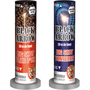 Black Arrow – Chandelles Monocoups 30 mm Pluie d’Or et Tonnerre F2 - La Boutique De L'artificier