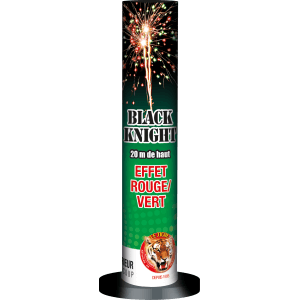 Black Knight – 4 Chandelles Monocoups 20 mm Comètes et Pivoines F2 - La Boutique De L'artificier