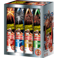 Atomic Sisters – 4 Monocoups 50 mm Ultra Puissants F3 - La Boutique De L'artificier