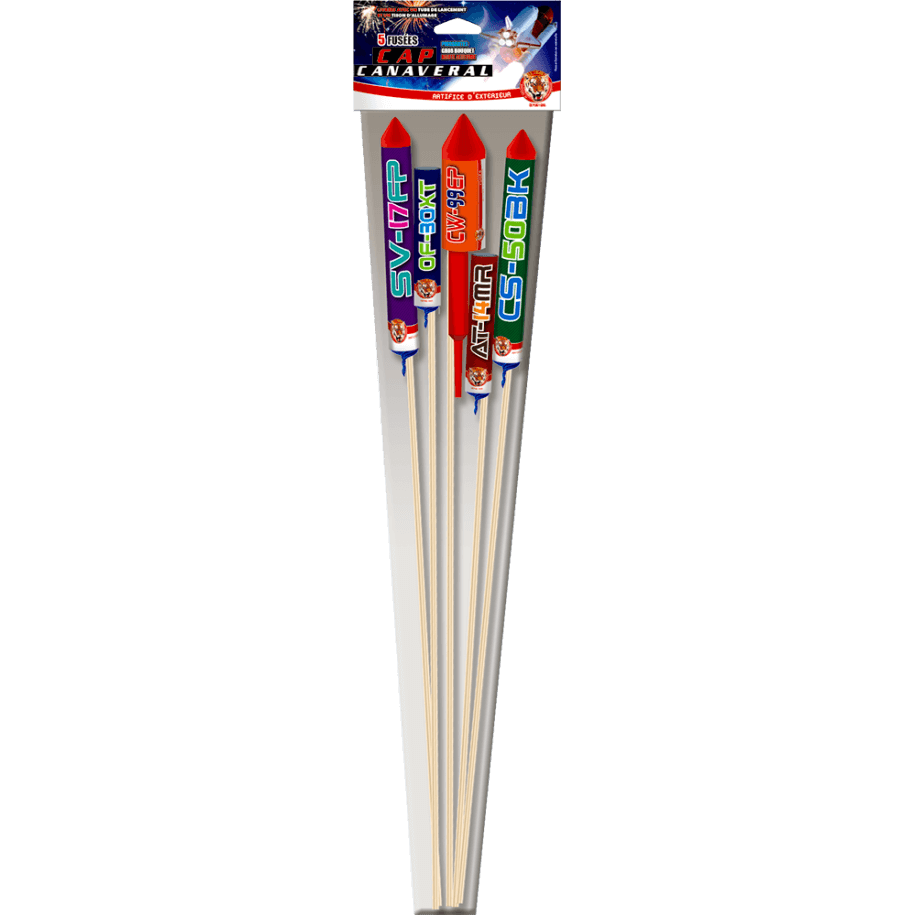 Cap Canaveral – Assortiment de 5 Fusées Différents Calibres F2 - La Boutique De L'artificier