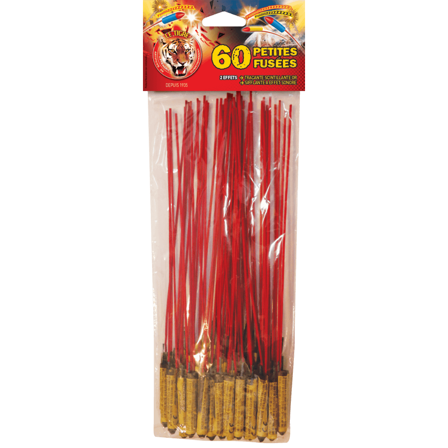 Mix 60 Mini-Fusées – 60 Fusées Sifflantes Jet Boum et Cyclamen F2 - La Boutique De L'artificier