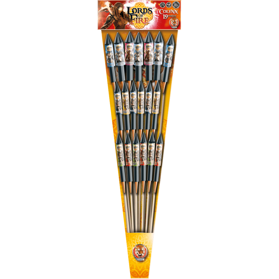 Colynn – Assortiment de 19 Fusées Multicolores et Argentées F2 - La Boutique De L'artificier