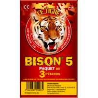 Bison N°5 – Paquet de 3 Gros Pétards Énervés Le Tigre Pyragric F3 - La Boutique De L'artificier
