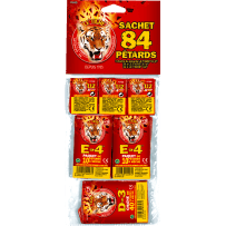 Mix 84 Pétards Le Tigre Pyragric – Assortiment de pétards F2 (U2, E-4, D-3) - La Boutique De L'artificier