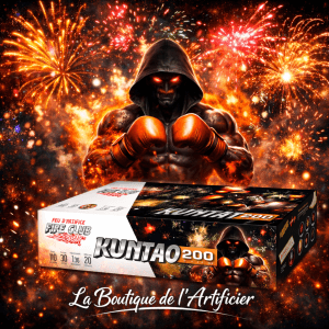 Feu automatique Fire Club Kuntao 200 tirs – Batterie éventail chrysanthèmes et palmiers F2 - La Boutique De L'artificier