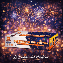 Feu automatique Perfect Bliss 210 tirs – 120 sec – Batterie éventail Soft Power F2 - La Boutique De L'artificier
