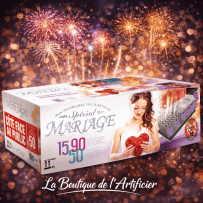 Feu d’artifice spécial Mariage 152 tirs – 90 sec – Batterie prestige F3 - La Boutique De L'artificier