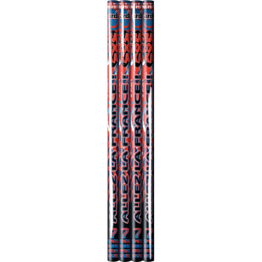4 CHANDELLES BAZOOKA ALLEZ LA FRANCE - La Boutique De L'artificier