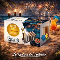 Feu automatique Soirée Lounge – Batterie 6 modules – 2 minutes de spectacle F3 - La Boutique De L'artificier