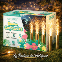 Garden Party – Exotic Summer – Feu Automatique Éventail Crépitant F2 - La Boutique De L'artificier
