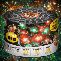 Compact LITTLE BIG TONY – 96 Boules Multicolores – Feu d’Artifice Festif 40 Secondes - La Boutique De L'artificier