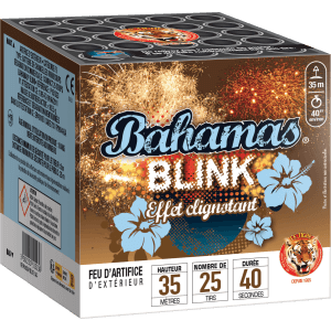Compact BAHAMAS BLINK – Effets Clignotants et Étoiles Argentées Rouge Bleu - La Boutique De L'artificier